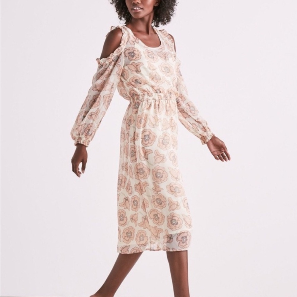 Lucky Brand Floral Long Sleeve Dress